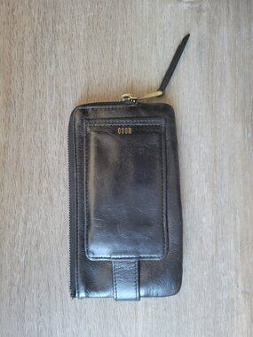 Vintage Hobo Leather Wristlet Card Wallet